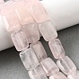 Природного розового кварца нитей бисера, прямоугольные