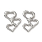 304 нержавеющей стали связывающий кольца, тройное сердце, не тускнеет