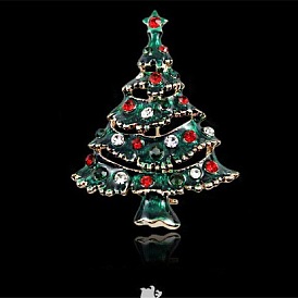 Broche festivo de árbol de Navidad: bonito y elegante regalo navideño.