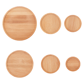 Бамбуковое круглое блюдце для растений, поднос для горшка, для комнатных и уличных растений