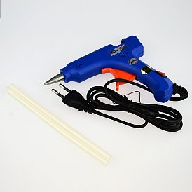 DIY Jewelry Tool Sets, Glue Gun with Thirty Plastic Sticks, Type C Plug(European Plug), 135~190x7~105mm, Voltage: 100-240V, Rate of Work: 20W