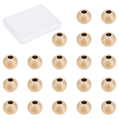 20шт. желтые текстурированные бусины, 1/20 14 к золоту, без кадмия, без никеля и без свинца, круглые