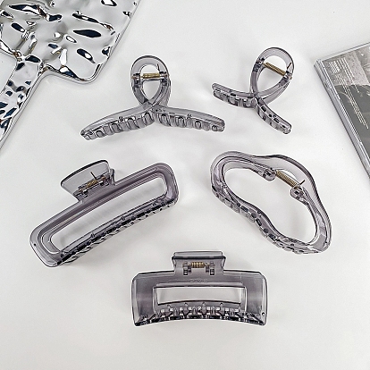 Transparent Plastic Large Claw Hair Clips, for Women Girl Thick Hair