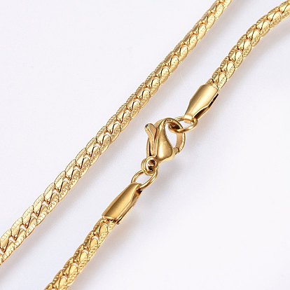 304 Stainless Steel Chain Necklaces, with Lobster Claw Clasps