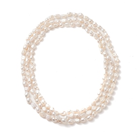 Perle naturelle perlée 3 collier de couche pour les femmes