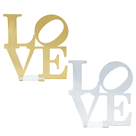 SUPERFINDINGS 2 Sets 2 Colors Acrylic Display Holder, Word Love