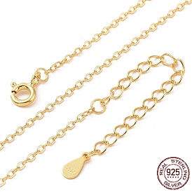 925 ожерелье-цепочка из стерлингового серебра, плоские кабельные цепи, с печатью s925, долговечный