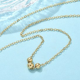 304 нержавеющая сталь 3 круглые бусины подвески ожерелья