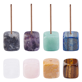 8pcs 8 styles brûleurs d'encens en pierres précieuses naturelles, porte-encens, bureau à domicile salon de thé fournitures bouddhistes zen, cube