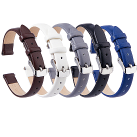 5 сумки 5 цветные ремешки для часов из искусственной кожи, с пряжкой сплава