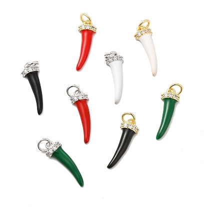 Стойка металлическая латунная микропрофилированная кубическая циркония подвески, с эмалью и кольцами для прыжков, долговечный, без кадмия и без свинца, слоновой кости форма