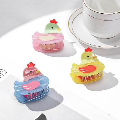 Заколки-коготки из ацетата целлюлозы для цыплят, аксессуары для волос для женщин и девочек