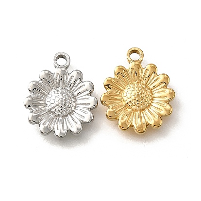 304 подвески из нержавеющей стали, ионное покрытие (ip), цветочный шарм