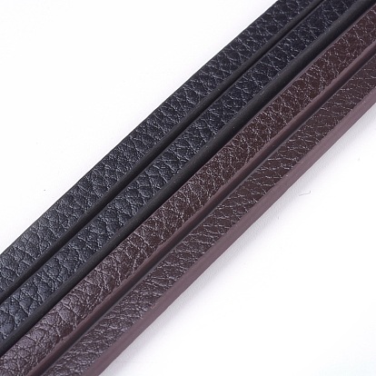 Microfiber PU Leather Cords, Flat