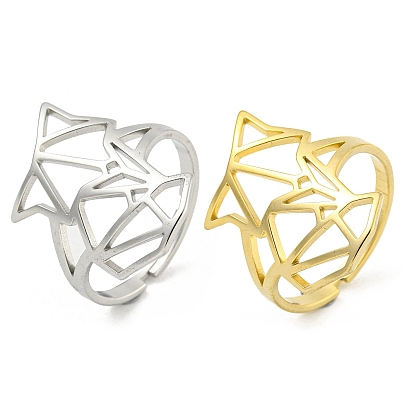 304 кольца из нержавеющей стали, полая голова лисы животного