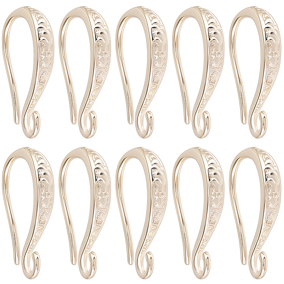 10 Pairs Brass Earring Hooks