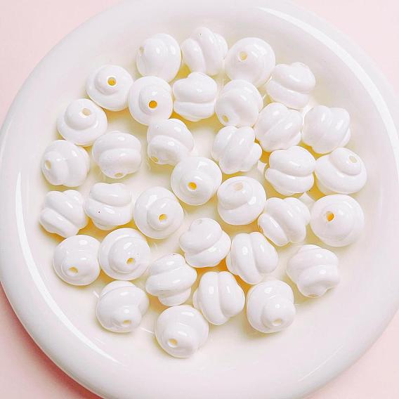 Непрозрачные акриловые бусины, выпечка окрашены