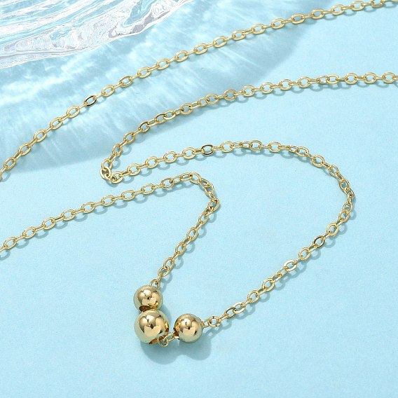 304 нержавеющая сталь 3 круглые бусины подвески ожерелья