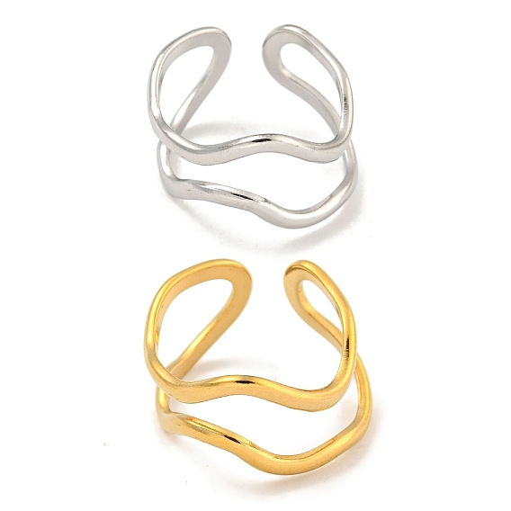 Ионное покрытие (IP) 304 нестандартная открытая манжета из нержавеющей стали для женщин