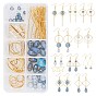 DIY Earrings Making Kits, Including Brass Bead Frame & Linking Rings, 304 Stainless Steel Pendants, Electroplate Glass Beads