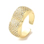 Brass Micro Pave Cubic Zirconia Open Cuff Rings