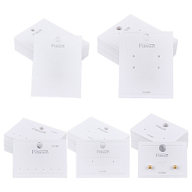 Chgcraft 150 pcs 5 estilos tarjetas de presentación de papel, para pendientes y collar, Rectángulo