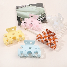 Cheese Shape Plastic Large Claw Hair Clip, for Girls Women Thick Hair