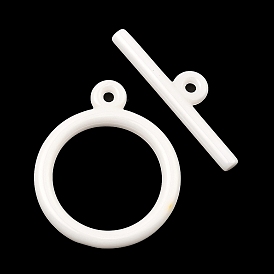 Fermoirs à bascule en céramique de zircone biocéramique, pas de décoloration et hypoallergénique, sans nickel  , anneau
