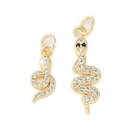 Подвески из латуни с покрытием из прозрачного кубического циркония, с целью перехода в кольце, долговечный, без свинца и без кадмия, змея