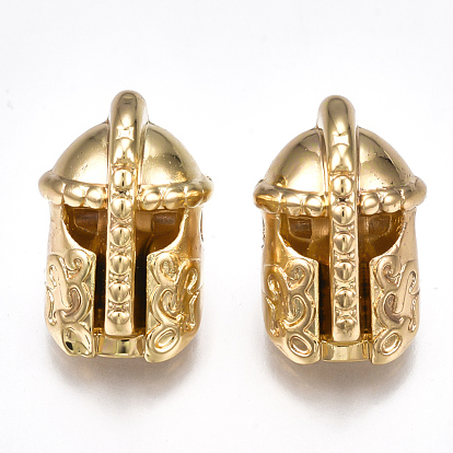 Electroplate Non-magnetic Synthetic Hematite Beads, Gladiator Helmet