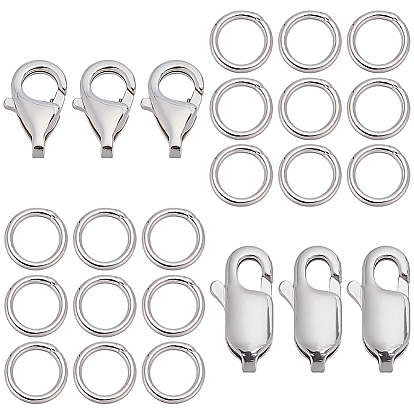 Наборы для изготовления ювелирных изделий своими руками, в том числе 925 застежки-карабины из стерлингового серебра и соединительные кольца