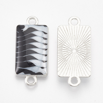 Alloy Enamel Links Connectors, Rectangle