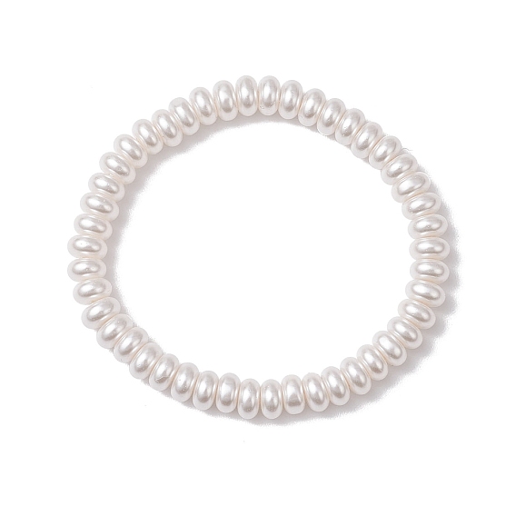 Прозрачные браслеты из стеклянных бусин, окрашенные распылением, для детей, рондель