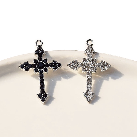 Подвески из цинкового сплава с микропаве из кубического циркония, крест прелести
