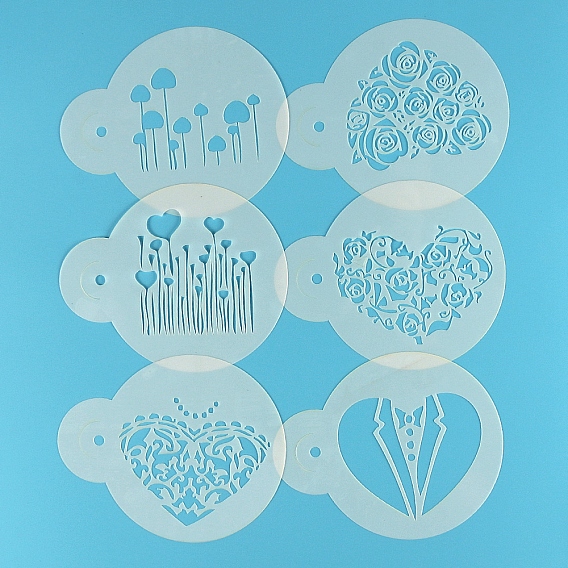 Шаблоны трафаретов для рисования пластиковых питомцев, круглая с микс узором