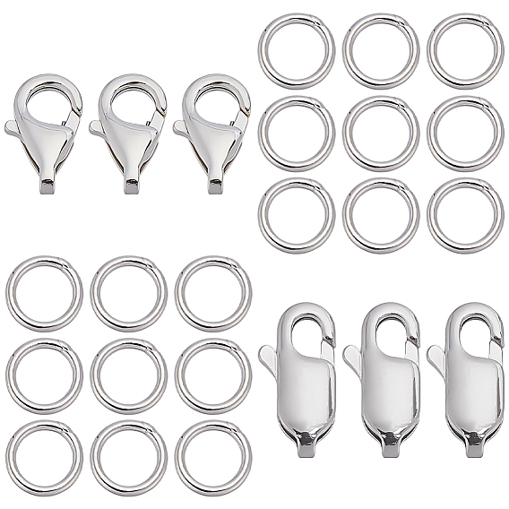Наборы для изготовления ювелирных изделий своими руками, в том числе 925 застежки-карабины из стерлингового серебра и соединительные кольца