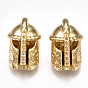 Electroplate Non-magnetic Synthetic Hematite Beads, Gladiator Helmet