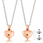2Pcs 304 Stainless Steel Urn Ashes Pendants, Heart Charm, 2 Sets 304 Stainless Steel Funnel, 2Pcs Unisex 2MM 304 Stainless Steel Cable Chain Necklaces