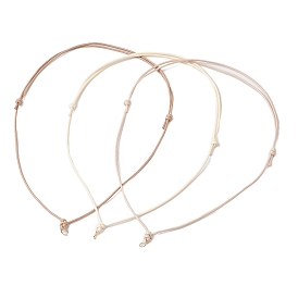 Регулируемое корейское изготовление ожерелья из вощеного полиэстера, с 304 фурнитурой из нержавеющей стали, разноцветные