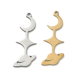 201 подвески из нержавеющей стали, луна планета звезды амулеты