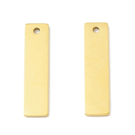 Ion Plating(IP) 304 Stainless Steel Pendants, Rectangle