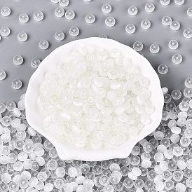 FGB Grade A Drawbench Style Glass Seed Beads, Rondelle, Imitation Cat Eye Beads