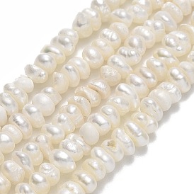 Natural Cultured Freshwater Pearl Beads Strands, Keshi Pearl Beads, Nuggets