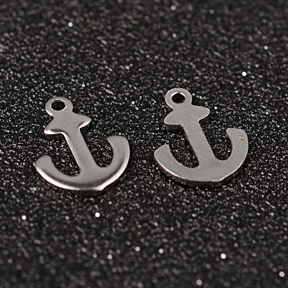 Anker 304 Edelstahl-Charme, 12x9x1 mm, Bohrung: 1 mm