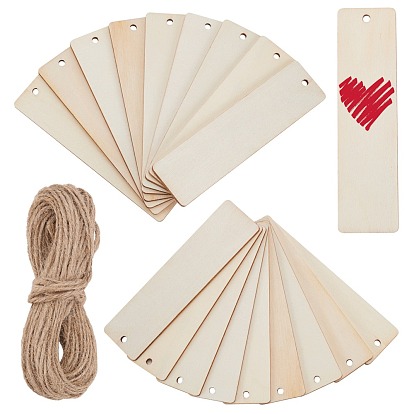 Незавершенные заготовки из тополя, прямоугольные, для изготовления ювелирных изделий, цветочный белый