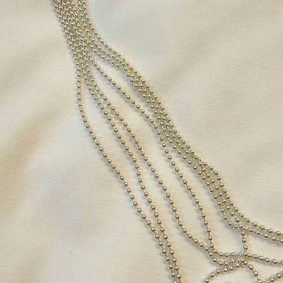 925 Kugelketten aus Sterlingsilber, ungeschweißte