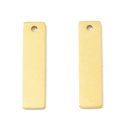 Ion Plating(IP) 304 Stainless Steel Pendants, Rectangle