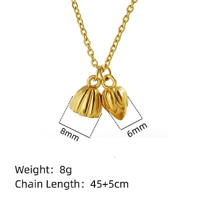 Lotus Pod Stainless Steel Pendant Necklaces for Women