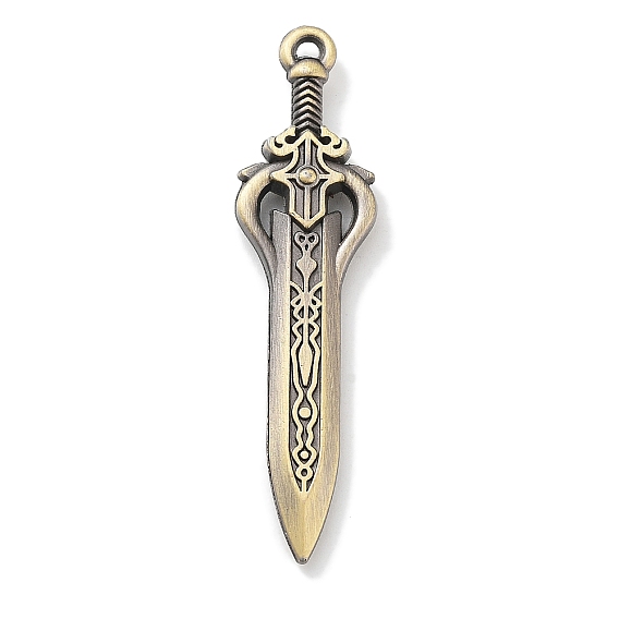 Тибетский сплав стиля большие кулоны, формы меча