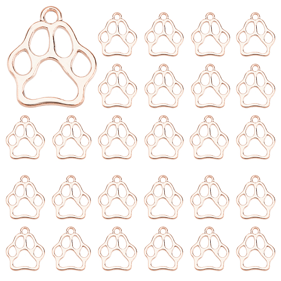 Тибетский стиль сплава цинка подвески, собака отпечатки лап, без свинца и без кадмия